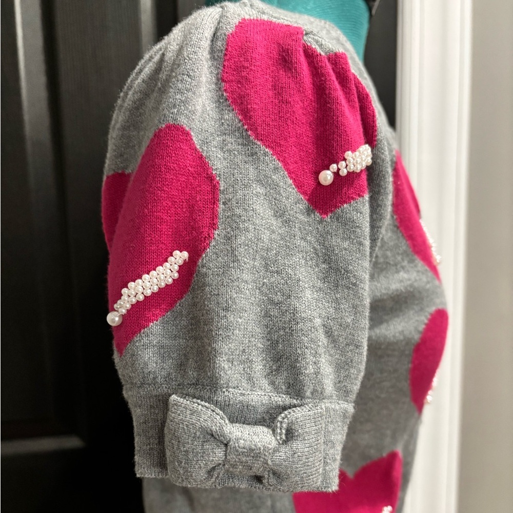 Forever21 Twist hearts and pearls cardigan - Picture 2 of 13